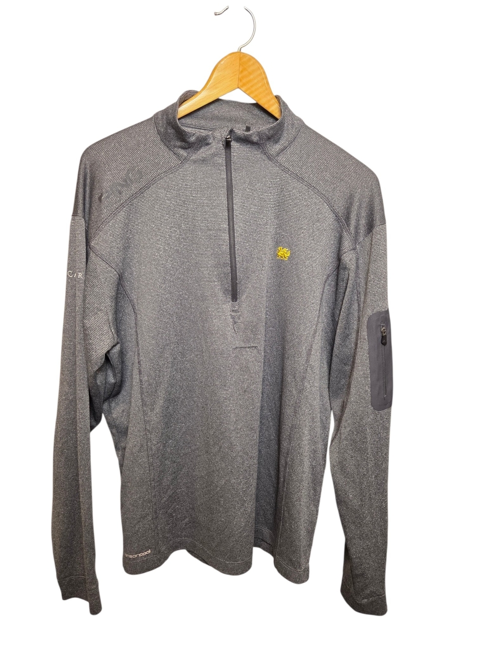 Ping SensorCool Pullover Jacket Men's Large Gray Polyester 1/4 Zip Golf Athletic